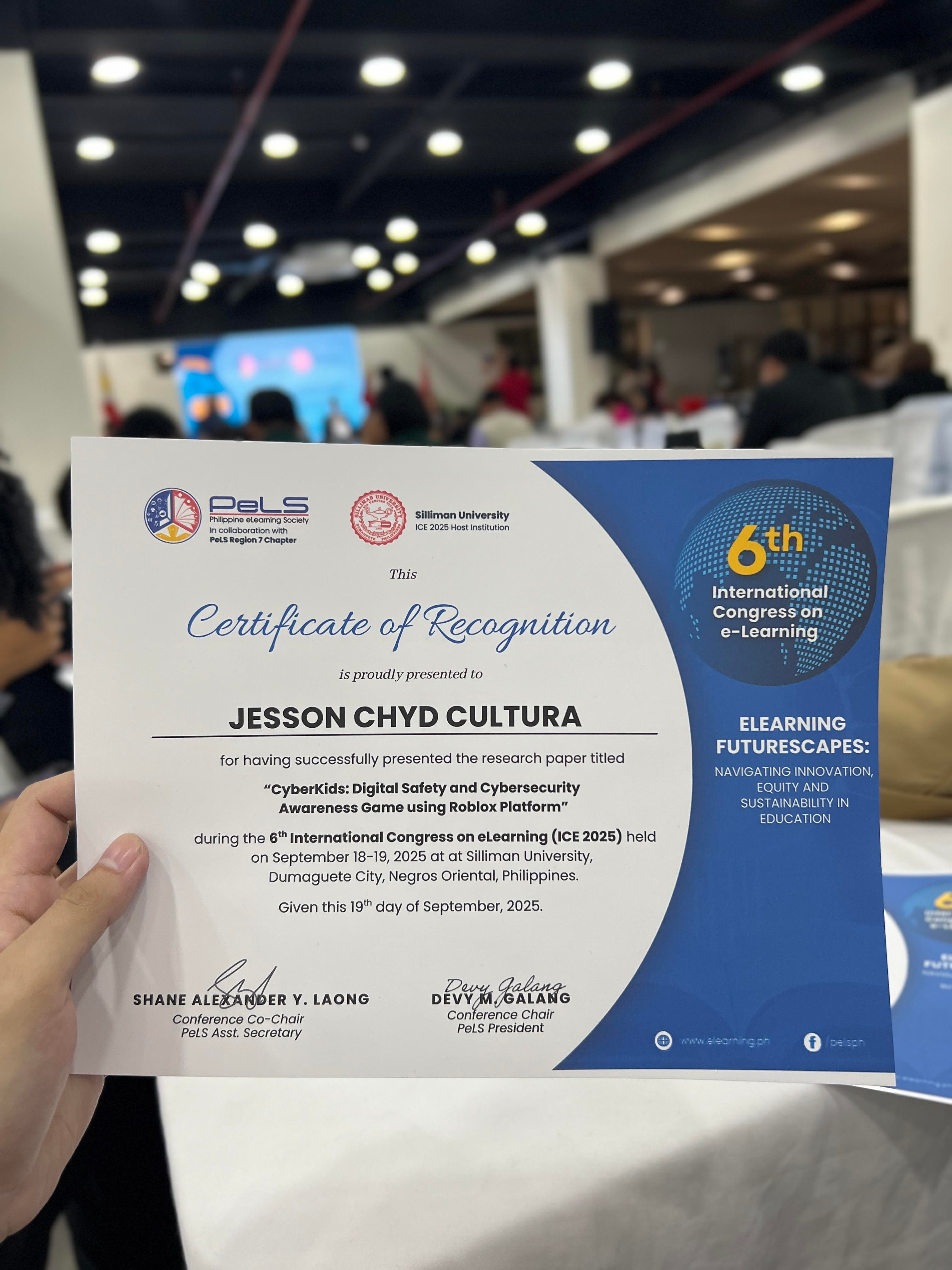 Capstone and Reasearch 6th International Congress on E-learning (ICE 2025)