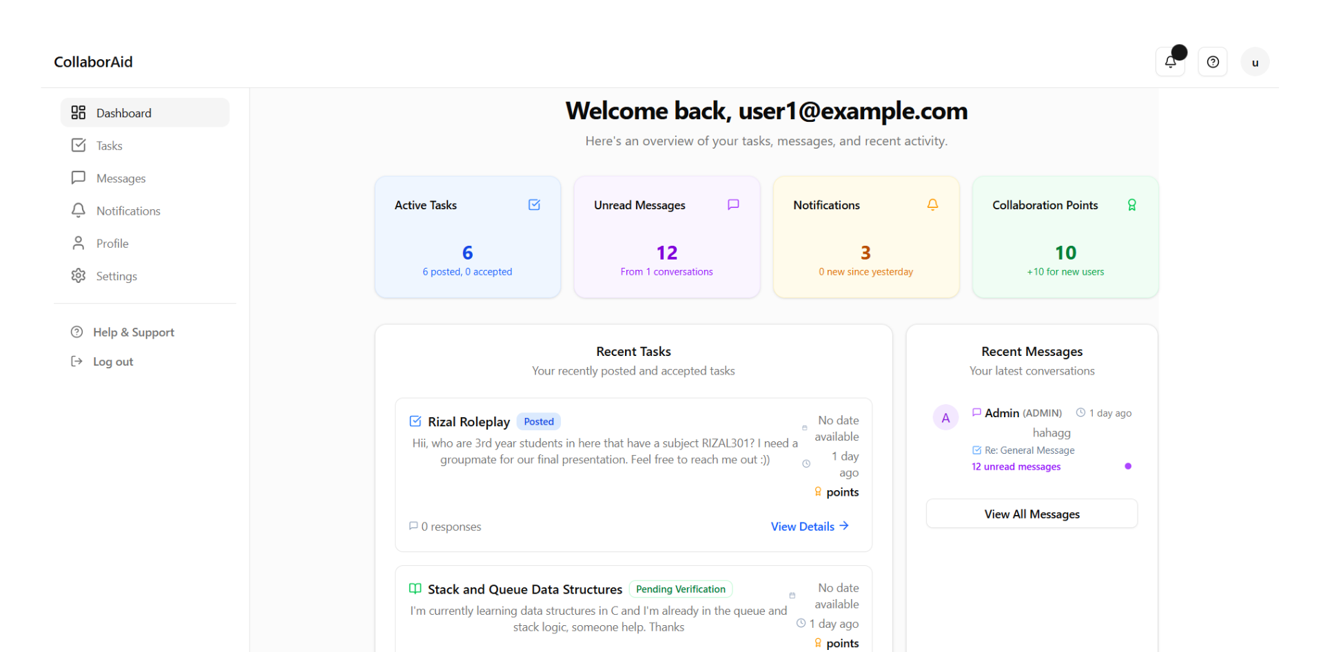 User Dashboard